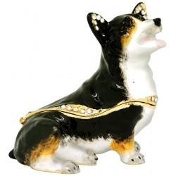 Corgi Tricolour Trinket Box