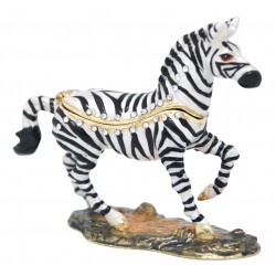 Zebra Running Trinket Box